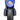 Front view of the Begode Mten4P electric unicycle showcasing its blue LED light and rugged tire design.