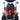 TrailMaster TBM X6 6-seater electric golf cart with red exterior, sturdy build, large tires, and carbon fiber steering wheel.