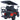 TrailMaster TBM X4 electric golf cart in red, featuring foldable windshield, carbon fiber steering wheel, and 22” aluminum rims.