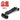 B-ONE Balrog X electric skateboard with red wheels and accessories, designed for all-terrain use and comfort.