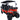 TrailMaster TBM X6 6-seater electric golf cart with 5kW lithium battery, red body, foldable windshield, and LED headlights