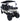 TrailMaster TBM X6 6-seater electric golf cart with 5kW lithium battery, foldable windshield, carbon fiber steering wheel, and LED lights