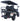 TrailMaster TBM X4 electric golf cart rear view showcasing 22-inch rims and foldable rear seat for enhanced functionality and style.